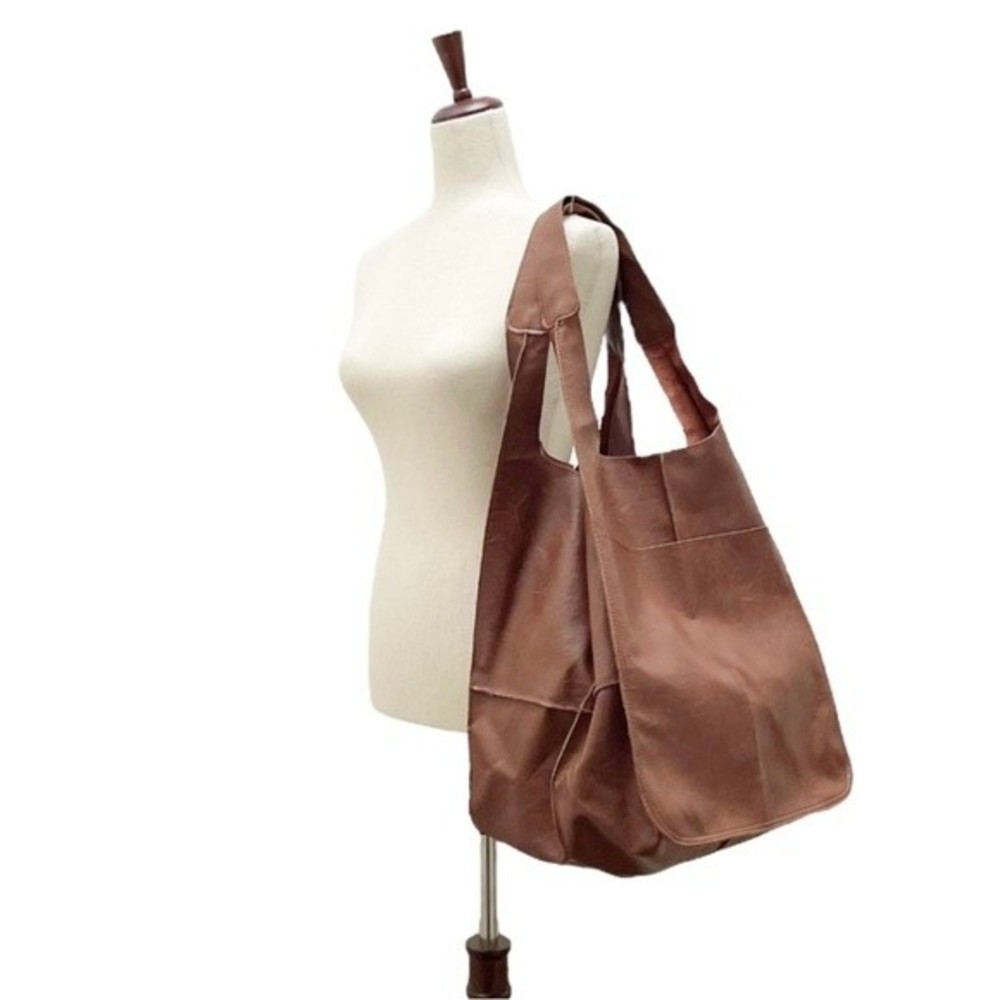 Oversized Faux Leather Weekender Tote Huge Boho Extra Large Bag